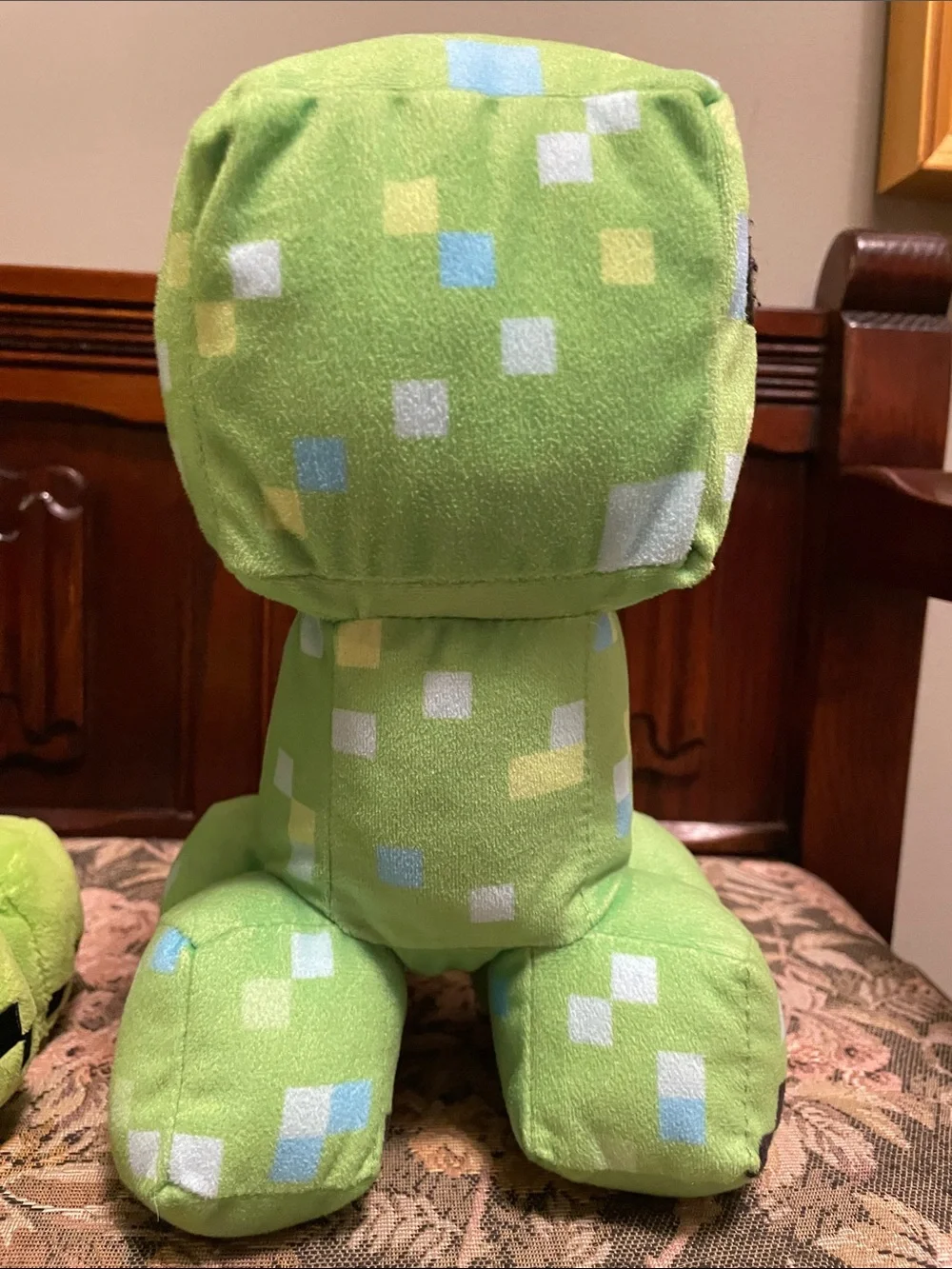 2 Minecraft Green Pixel Creeper Plush Toy
